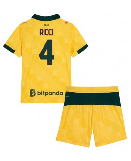 Günstige AC Milan Samuele Ricci #4 3rd trikot Kinder 2025-26 Kurzarm (+ Kurze Hosen)